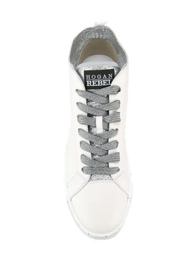 Shop Hogan Rebel Speckled Sole Lace-up Sneakers In White