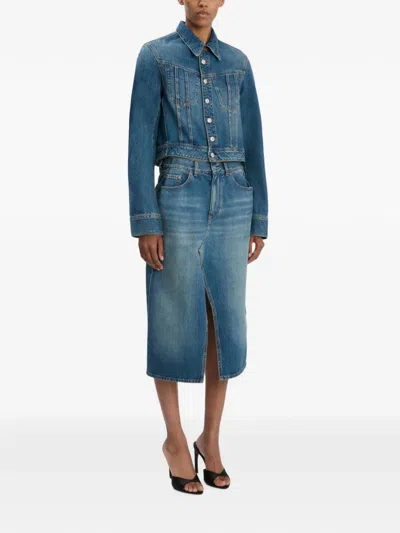 Victoria Beckham Button-up Denim Jacket In Blue