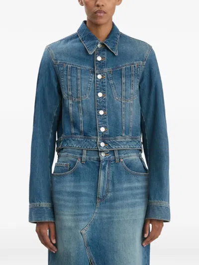 Victoria Beckham Button-up Denim Jacket In Blue