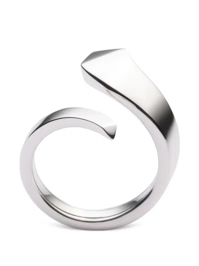 Prada Eternal Gold Snake Mini Ring In Silver