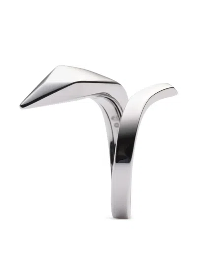Prada Eternal Gold Snake Mini Ring In Silver