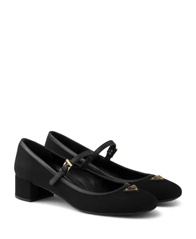 Prada Fabric Pumps In Black