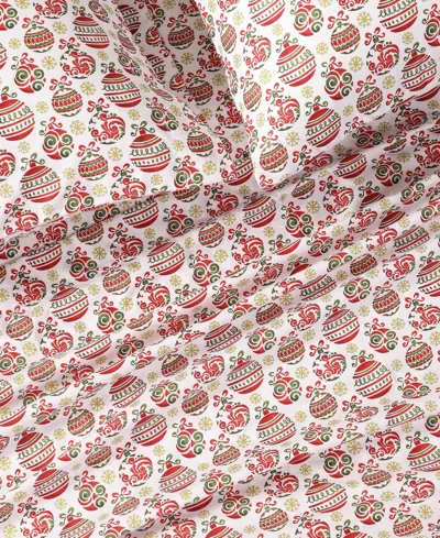 Macy's Sanders Holiday Printed Microfiber 3-pc. Sheet Set, Twin In Multi