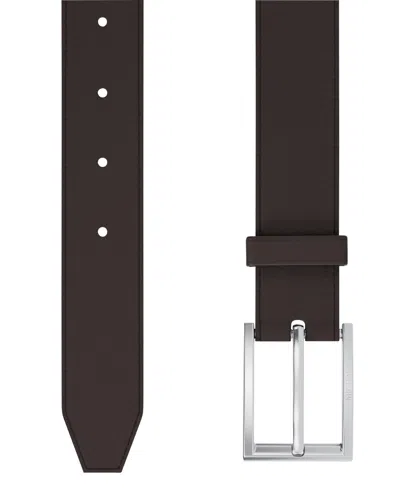 Michael Kors Men's Rectangular Dress Belt In Chocolate