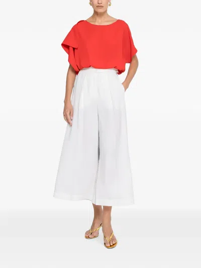Nissa Short Sleeve Top In Red
