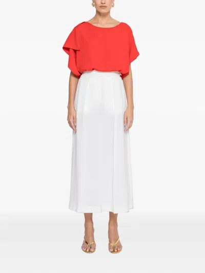 Nissa Short Sleeve Top In Red