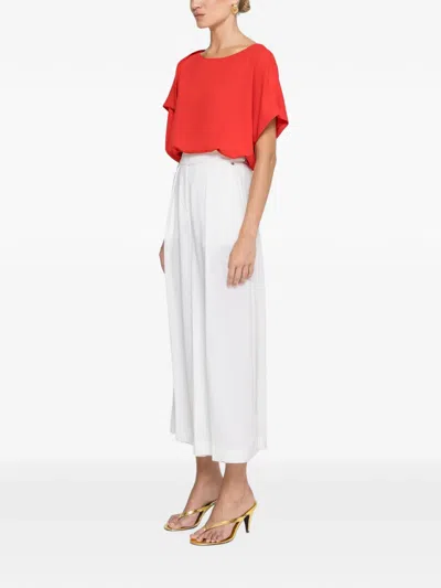 Nissa Short Sleeve Top In Red