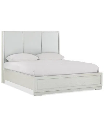 Macy's Matrix Upholstered Panel King Bed,  Exclusive In White