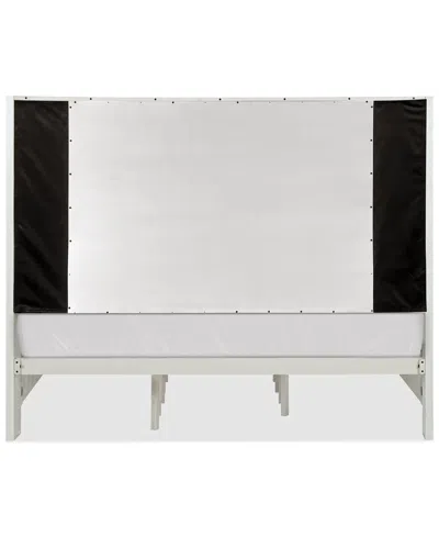 Macy's Matrix Upholstered Panel King Bed,  Exclusive In White