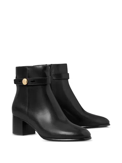 Tory Burch Romy 50mm Leather Ankle Boot In Black