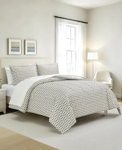Macy's Floral Patch Reversible Microfiber 3-piece Comforter Set In Multi