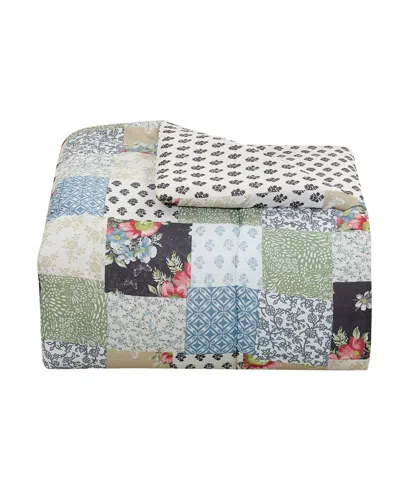 Macy's Floral Patch Reversible Microfiber 3-piece Comforter Set In Multi