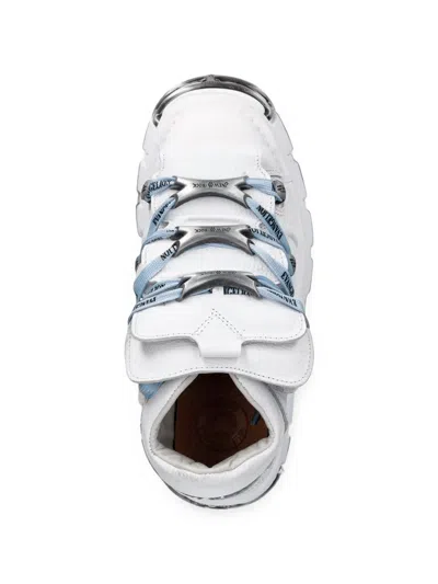 New Rock Platform Ankle Boots In White