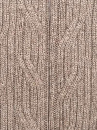 La Rose Cable-knit Socks In Brown