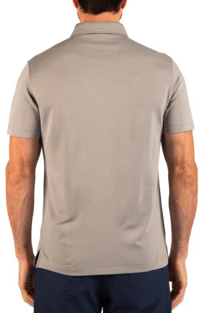 Tailorbyrd Stonewashed Polo In Lt Grey