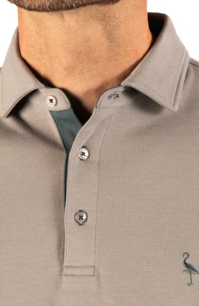 Tailorbyrd Stonewashed Polo In Lt Grey