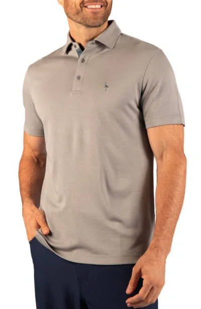 Tailorbyrd Stonewashed Polo In Lt Grey
