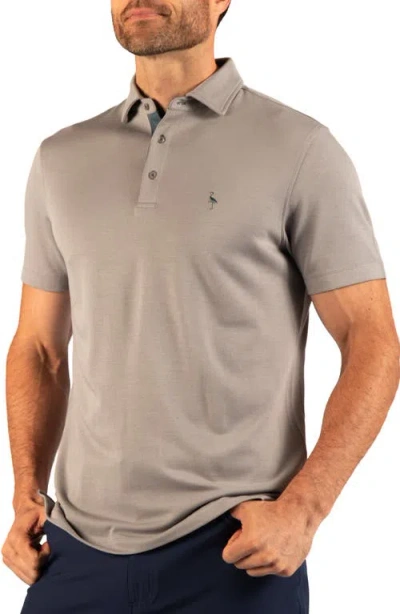 Tailorbyrd Stonewashed Polo In Lt Grey