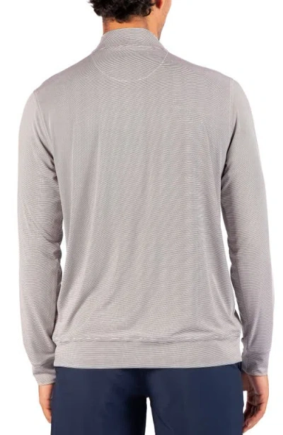 Tailorbyrd Mini Stripe Performance Quarter Zip Pullover In Black