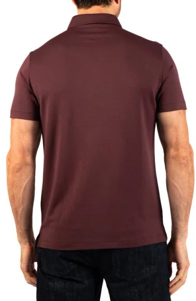 Tailorbyrd Stonewashed Polo In Wine