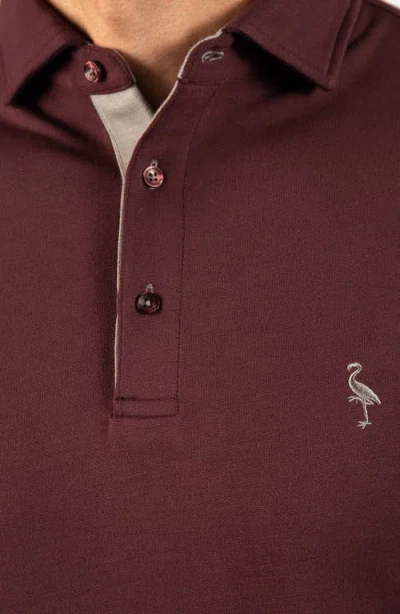 Tailorbyrd Stonewashed Polo In Wine