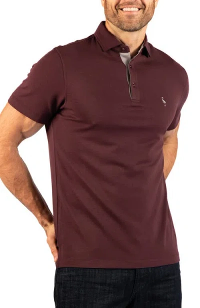 Tailorbyrd Stonewashed Polo In Wine