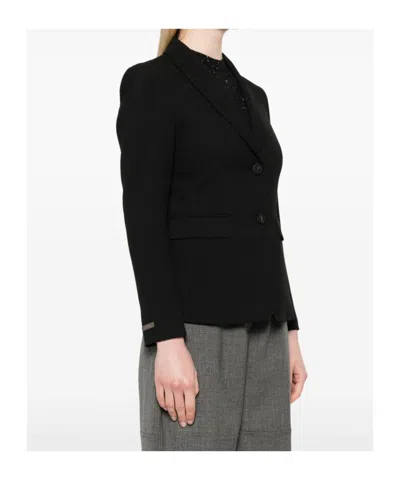 Peserico Single-breasted Suit Jacket In Black