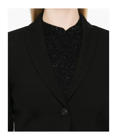 Peserico Single-breasted Suit Jacket In Black