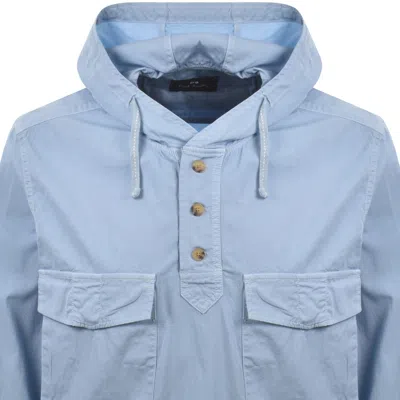 Paul Smith Hooded Pullover Jacket Blue In Blue
