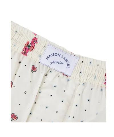 Maison Labiche Elastic Waist Shorts In White