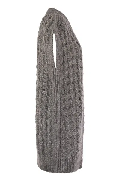 Herno Vest With Perforated Workmanship In Gray