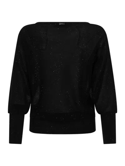 Herno Sequined Shirt In Black