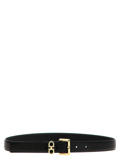Ferragamo Double Belt In Black