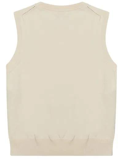 Celine Sleeveless Thin Wool Top In Gray