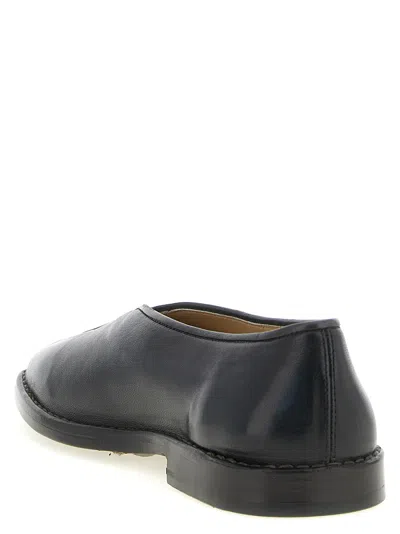 Lemaire Flat Piped Slippers In Black