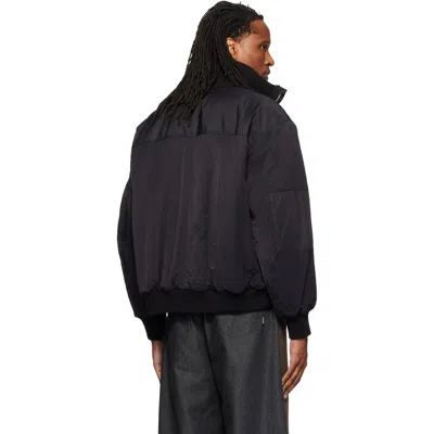 Re;code Black Patched Bomber Jacket In Black