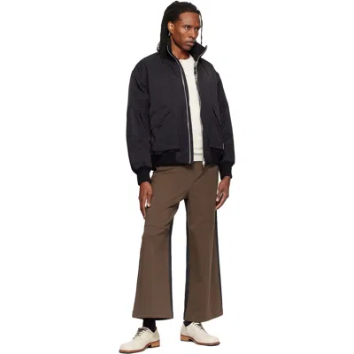 Re;code Black Patched Bomber Jacket In Black