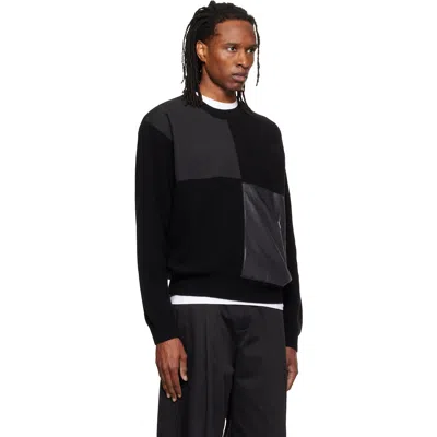 Re;code Black Checkerboard Sweater In Black