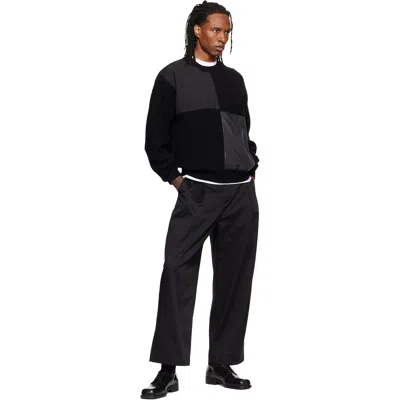 Re;code Black Checkerboard Sweater In Black