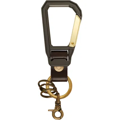 Master-piece Carabiner Keychain In Choco