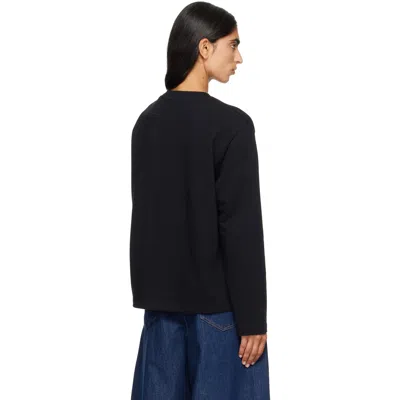 Cordera Black Embellished Long-sleeve T-shirt In Black