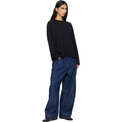 Cordera Black Embellished Long-sleeve T-shirt In Black