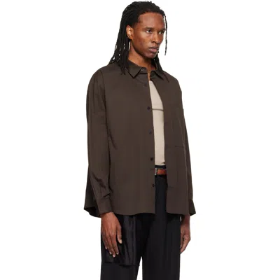 Re;code Brown Back-detailed Shirt In Brown