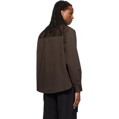 Re;code Brown Back-detailed Shirt In Brown