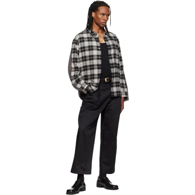 Re;code Gray Mixed Check Shirt In Grey
