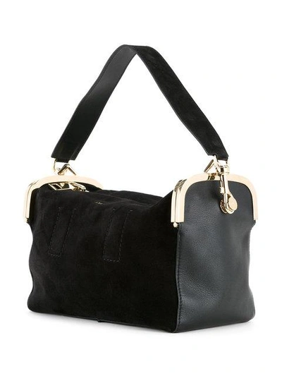 Shop Sacai Boxy Shoulder Bag In Black