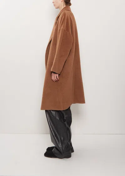 Dušan Llama Wool Oversized Coat In Bronzo