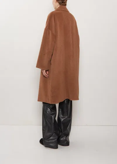 Dušan Llama Wool Oversized Coat In Bronzo