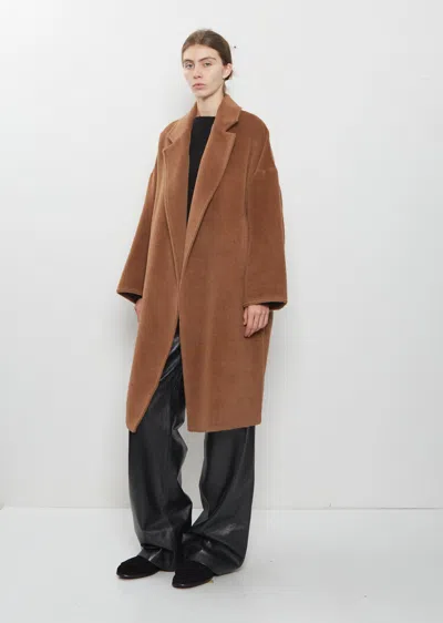Dušan Llama Wool Oversized Coat In Bronzo