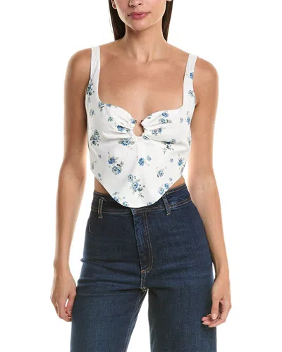 Bardot Cello Bustier Blouse In White